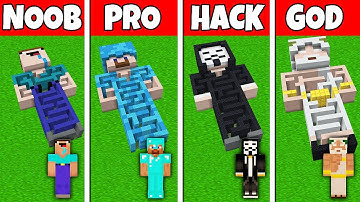 Minecraft Battle: NOOB vs PRO vs HACKER vs GOD! Skin Statue Maze BUILD BATTLE CHALLENGE in Minecraft