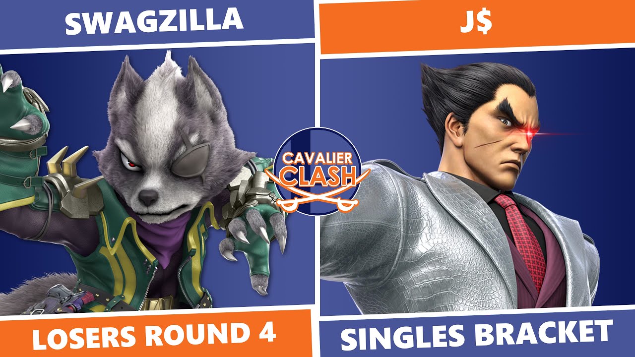 Cavalier Clash 4: Losers Round 4 - SWAGZILLA (Wolf, Incineroar) Vs J$ (Kazuya) SSBU Singles