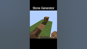 MAKING STONE GENERATOR MINECRAFT SKYBLOCK #minecraft #shorts #short #trending #attitude #status