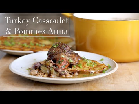 Turkey cassoulet with bacon and smoky sausage, from the video