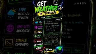 Get Live Weather in Termux 😳🌦️ | Android Terminal Trick