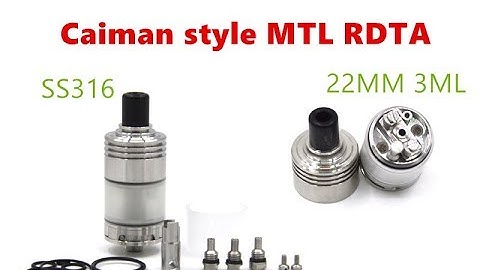 SS316 Caiman style 22MM 3ML MTL RDTA Tank Atomizer by Wejoytech
