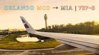 American Airlines 737-8 | MCO–MIA Trip Report (Boarding, Taxi, Takeoff & Landing)