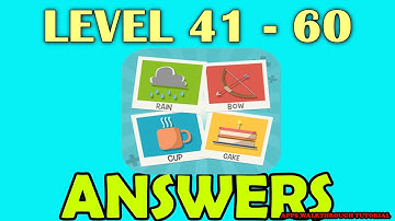 Pictoword Level 41 - 60 - All Answers - Walkthrough ( By Kooapps LLC )