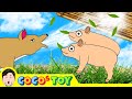 Three little pigs l stories for kids, animals fairy tale for children l CoCosToy