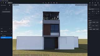 Diseño de CASA MODERNA de 4 METROS de ancho — Timelapse 3D (SketchUp + D5 Render)