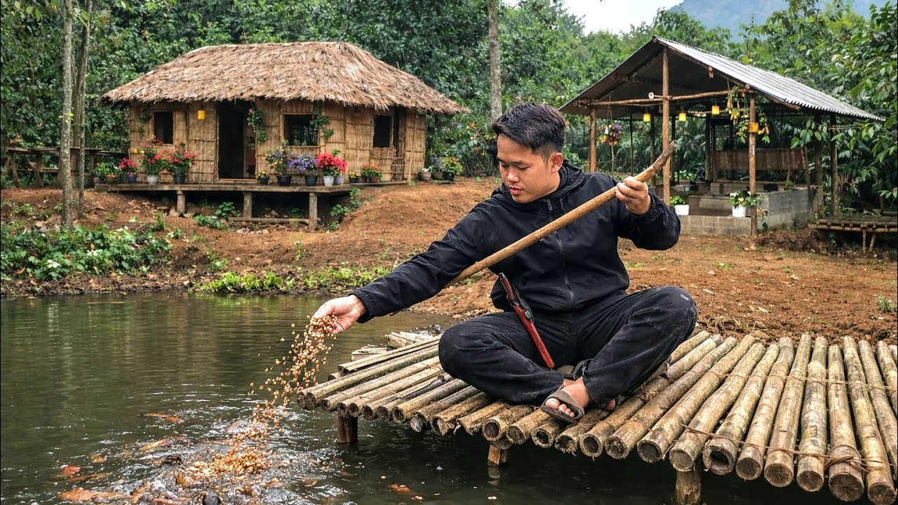 Sung A Linh cleared more land to cultivate around his small house.
