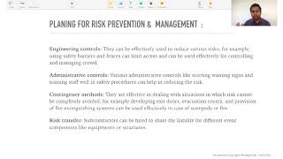 Event Risk Management Process Session 2 #swayamprabha