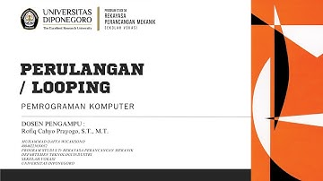 Looping/Pengulangan - Pemrograman Komputer