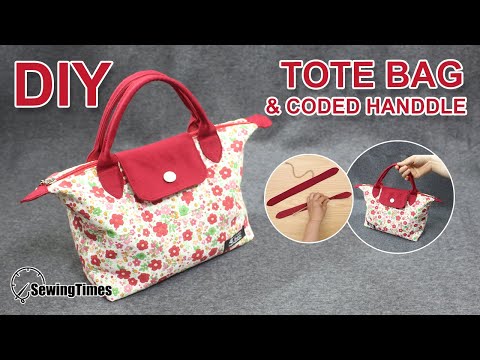 To make Small Tote Bag | 스몰 토트백 만들기 | DIY <strong>Longchamp</strong> style Bag making #sewingtimes