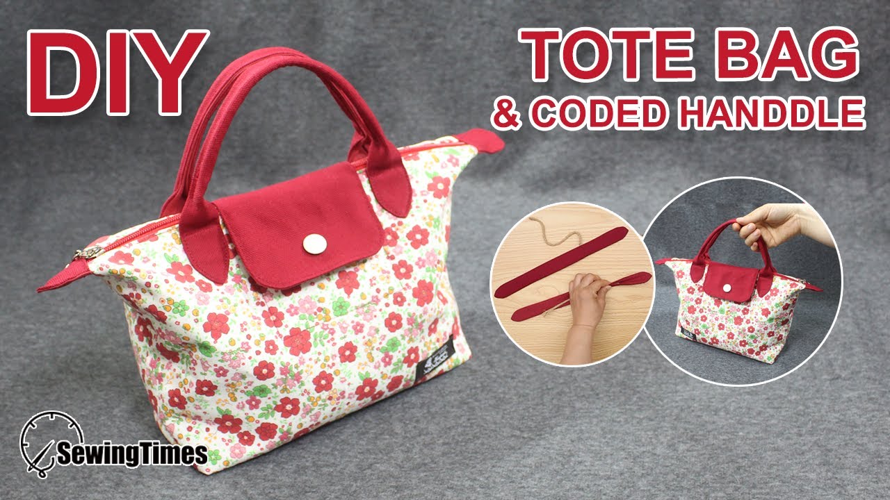 To make Small Tote Bag | 스몰 토트백 만들기 | DIY Longchamp style Bag making #sewingtimes - YouTube