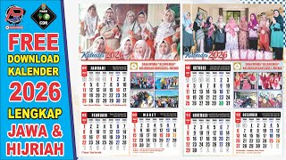 2026 Calendar Full Version Kalender 2026 Lengkap Hijriah & Jawa Free Download Cdr-High Quality
