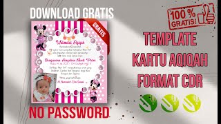 Download Template Kartu Aqiqah CorelDraw