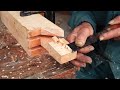 Extreme Exactly TECHNIQUES Japanese Traditional Wooden Connection Joints, Amazing Locking Wood Joint