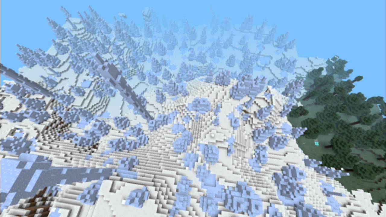 Part5 樹氷の森が広がる世界 マインクラフトpe Seed値紹介 Youtube