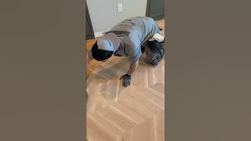 Custom chevron installation & site finishing #woodfloor #hardwoodflooring #home #instagram #hardwood