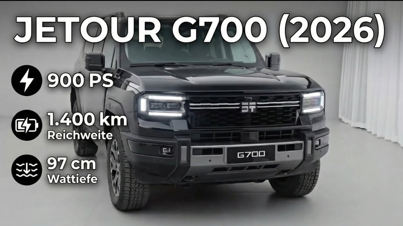 2026 Jetour G700: 900 PS & 1.400 km Reichweite im Hybrid-SUV