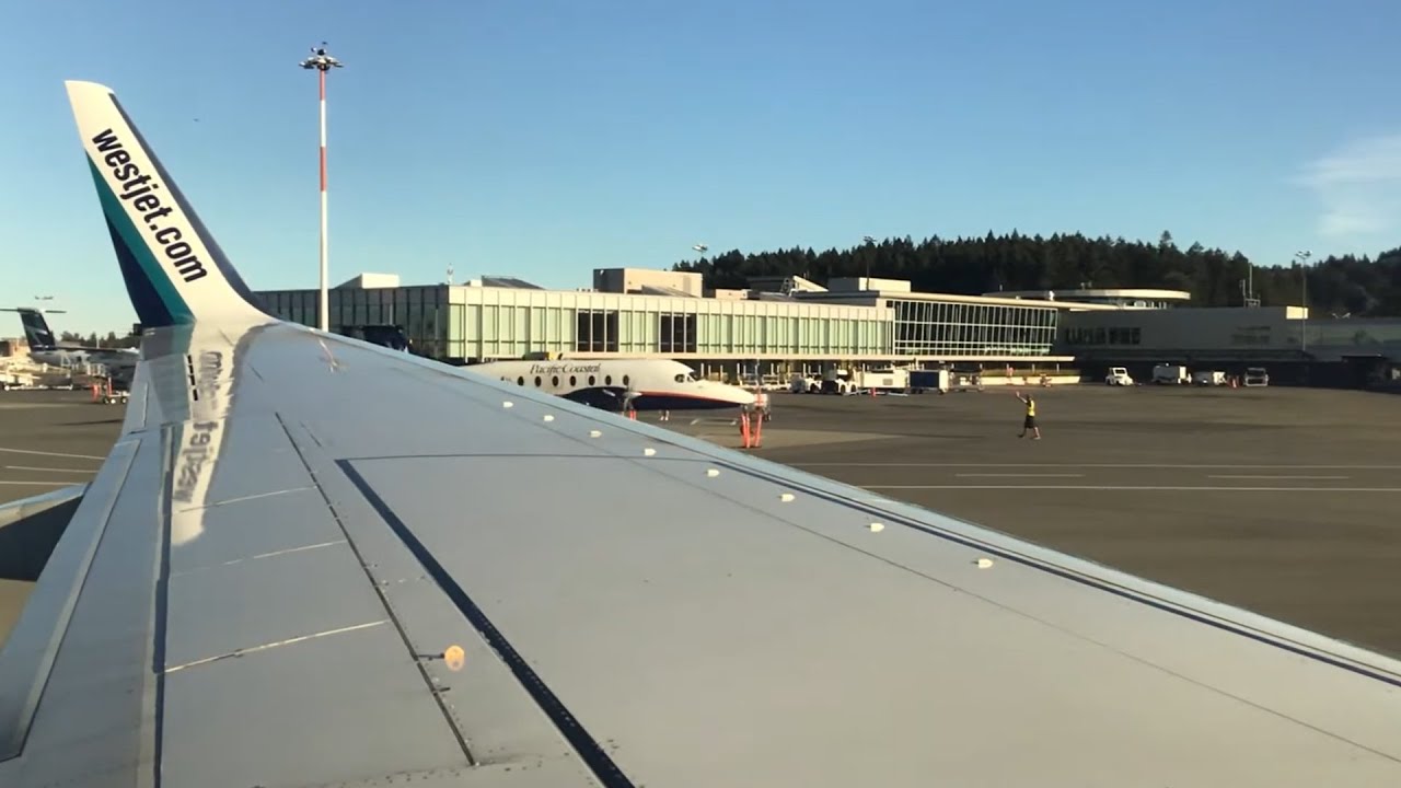 WestJet Boeing 737-700 FULL Raw Footage Departure from Victoria (YYJ)