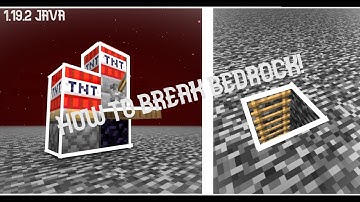 How to break Bedrock! (1.19.2) MINECRAFT JAVA