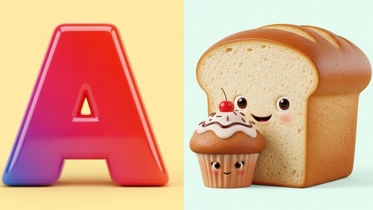 Learn ABC A to Z at the Bakery Shop | Fun Alphabet Learning with Cakes  Cookies for Kids | Kiddo ABC