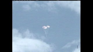 The Orion EFT-1 test flight ends with a splashdown in the Pacific