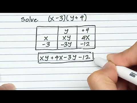 Math 8 Multiplying Binomials using Table of Products