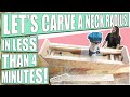 Carving a guitar neck radius in under 4 minutes with this jig!