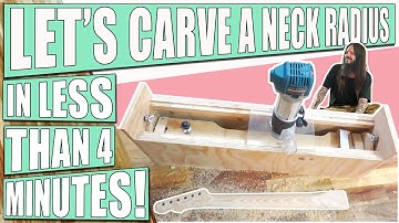 Carving a guitar neck radius in under 4 minutes with this jig!