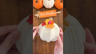 Cozy Sweater Pumpkin 🎃✨ Dollar Tree DIY with Lights!