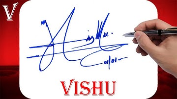 Vishu Name Signature Style | V Signature Style | Signature Style of My Name Vishu
