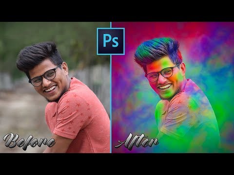 HAPPY HOLI SPECIAL PHOTOSHOP DIGITAL PAINTING TUTORIAL IN HINDI