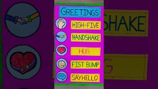 Greetings Chart #classroomdecorationideas #tlmforkids #teacher #classpresentation Greetings Chart #classroomdecorationideas #tlmforkids #teacher #classpresentation