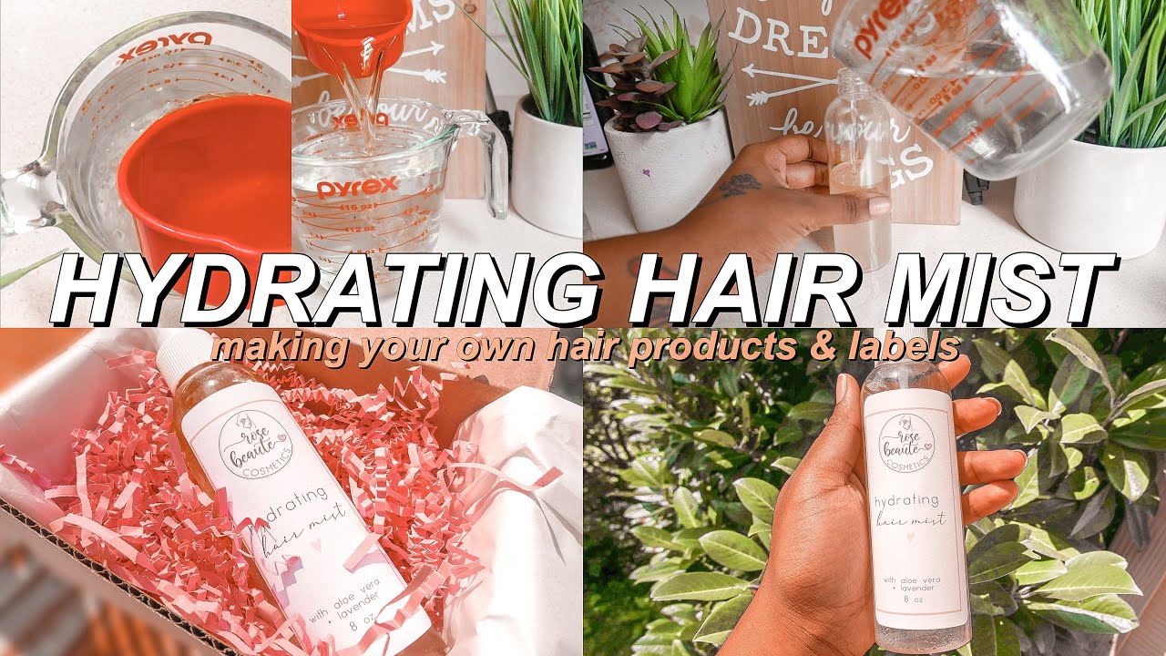 Hydrating Hair Mist how to make natural hair products at home, aloe