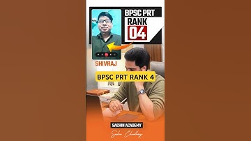BPSC PRT RANK 4 by Sachin Academy #rank4 #bpsctreresult #shorts #sachinacademy #sachinsir
