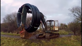 DIY Micro Hydro part 13 Pipe delivery, Digger Cold Start