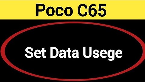 How to set data usege, Poco C65 me data limit Kaise lagaen