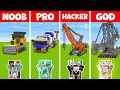 Minecraft NOOB vs PRO vs HACKER vs GOD: FAMILY CONSTRUCTION TRUCK CHALLENGE in Minecraft / Animation