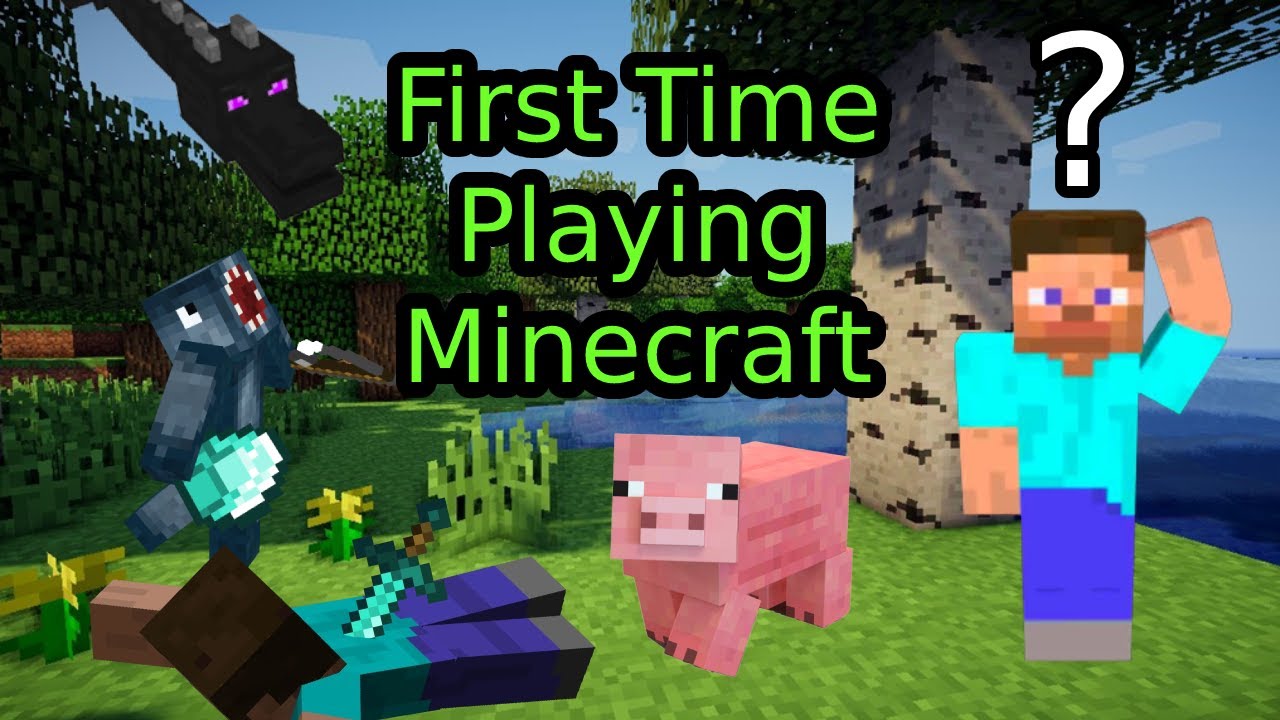 My friends first time playing Minecraft - YouTube