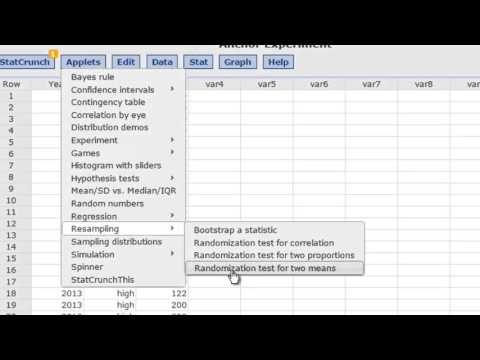 Grouping Data in StatCrunch