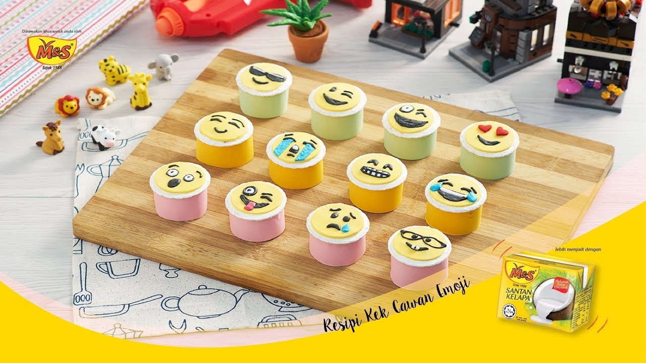 Kek Cawan Emoji M&S Santan Kelapa YouTube