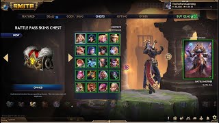 Smite 9.5 Slipknot Update - New Battlepass Skins Chest Opening All items, all skins