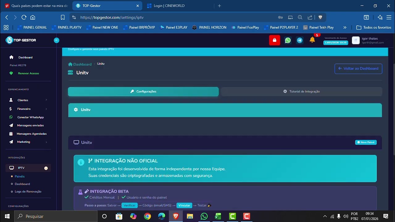 TOP GESTOR DE CLIENTES IPTV - 1º passos