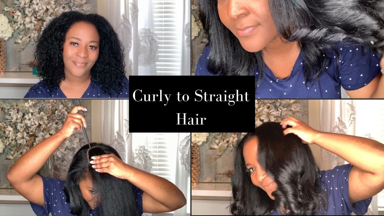 CURLY TO STRAIGHT HAIR HOW I STRAIGHTEN MY NATURAL HAIR SILK PRESS