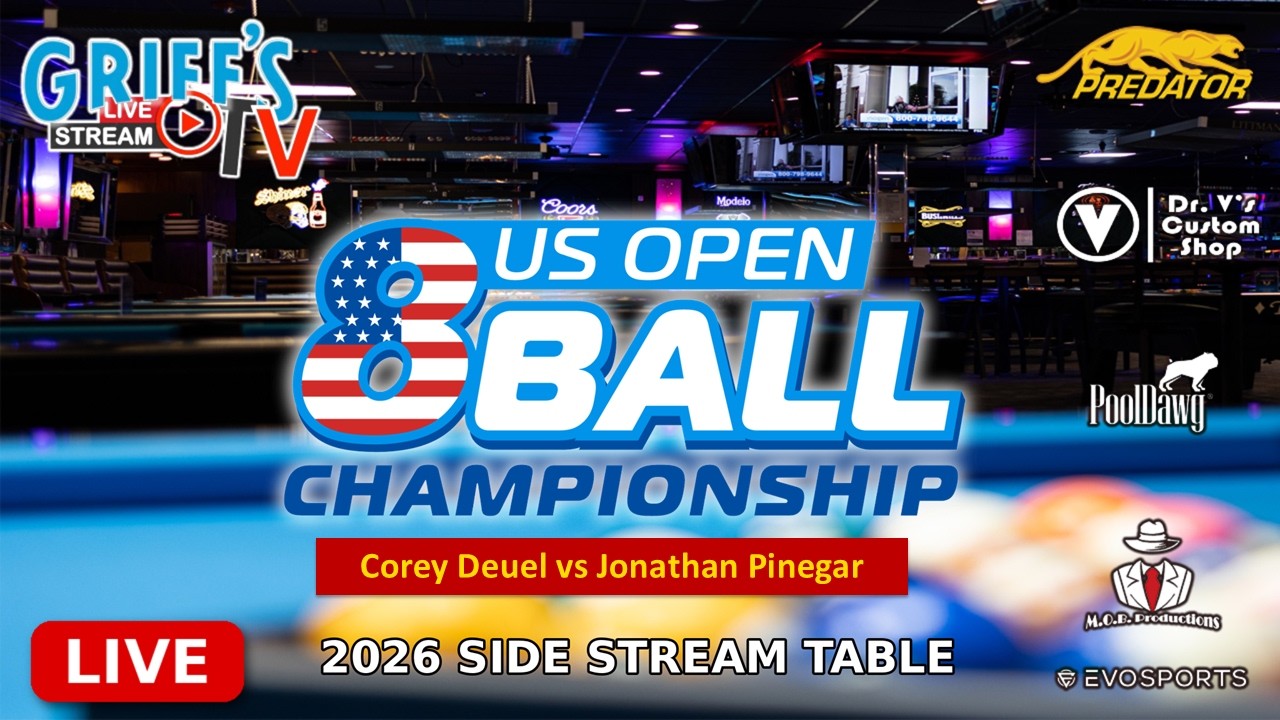 COREY DEUEL vs JONATHAN PINEGAR - GRIFF'S BAR & BILLIARDS - TABLE 11 | EvoSports