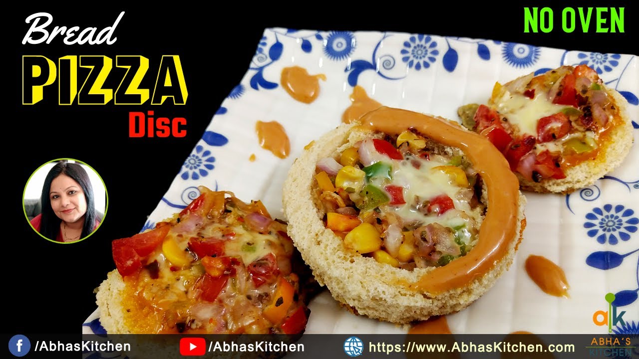 Bread Pizza Disc Recipe | Indian Bread Appetizer Recipe | Abha's