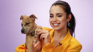 Sofia Carson Plays With Puppies While Answering Fan Questions