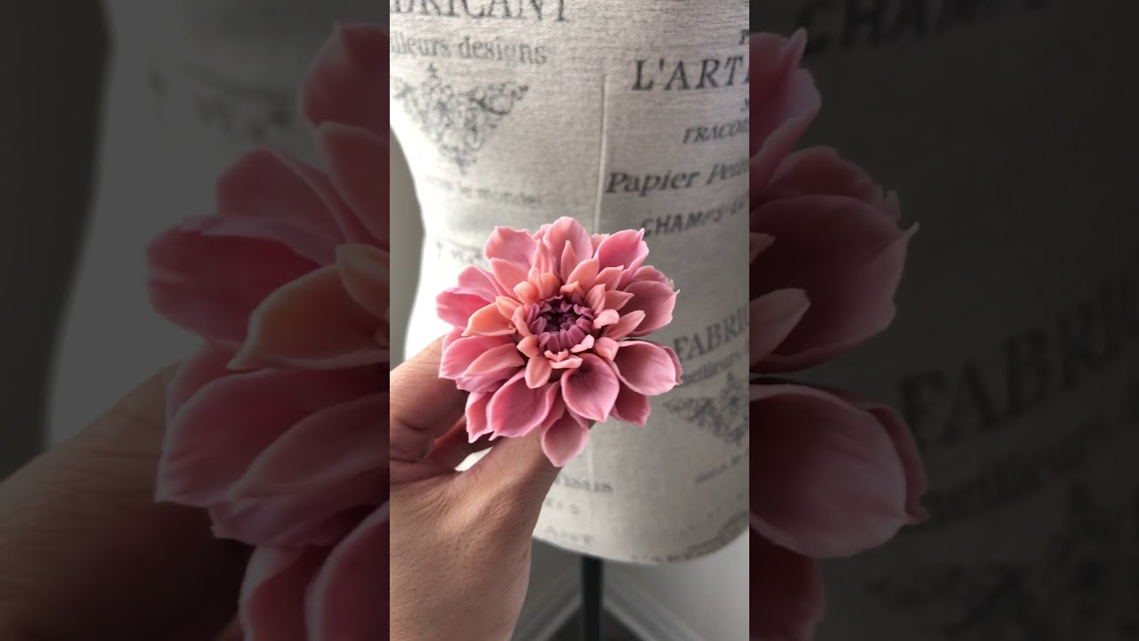 Bean paste flower craft Dahlia YouTube