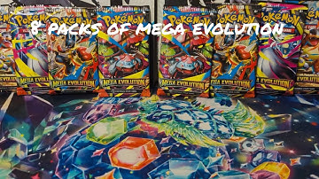 Opening 8 packs of Pokemon mega evolution 