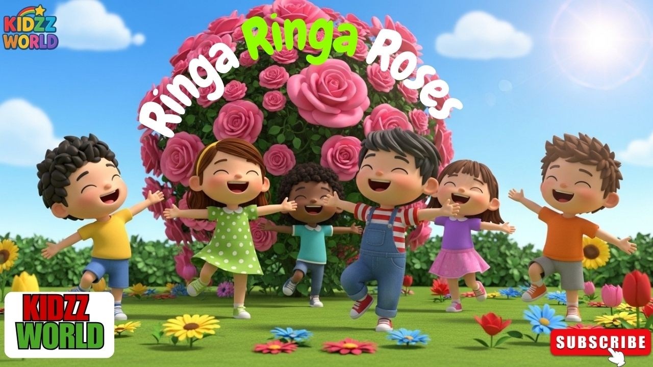 Ringa Ringa Roses Boder Ringa Ringa Roses 🌹 | Fun Kids Nursery Rhyme with Lyrics - YouTube