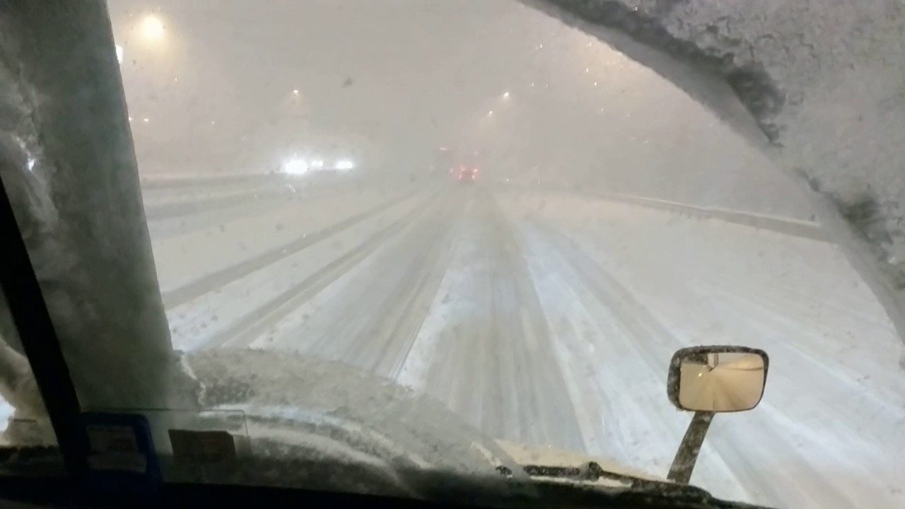 Truck driving in the snow YouTube